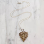Filigreed Sterling Silver Heart Necklace