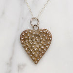Filigreed Sterling Silver Heart Necklace