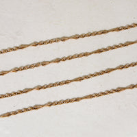 Gorgeous 56" 15ct Rosy Gold Twisted Link Chain