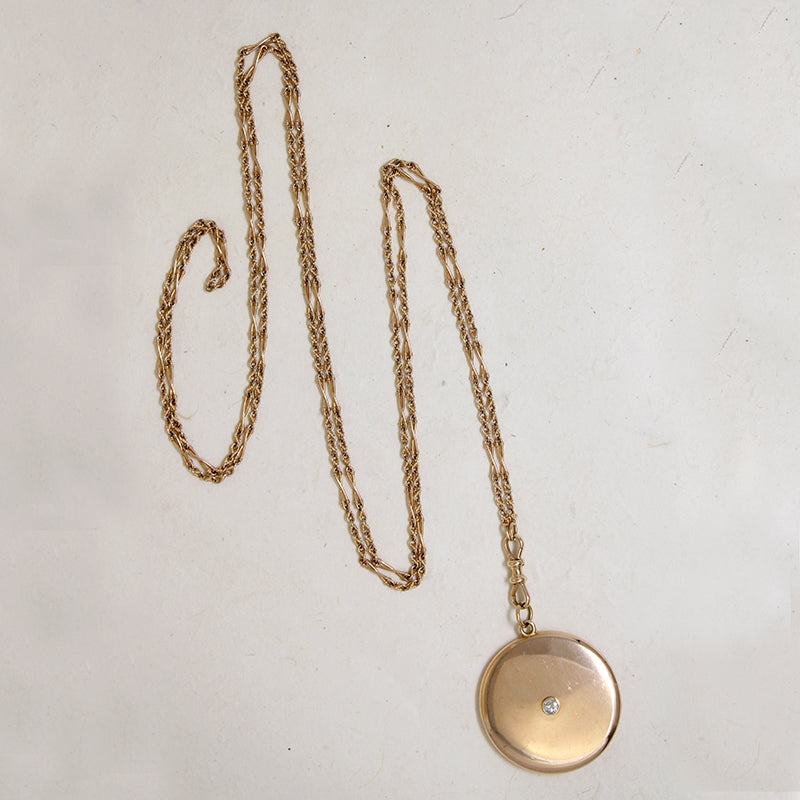 Gorgeous 56" 15ct Rosy Gold Twisted Link Chain
