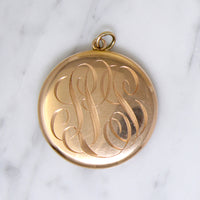 Elegant Edwardian Rose Gold Locket with Diamond