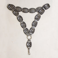 Aesthetic Movement Sterling Silver Flower Chain