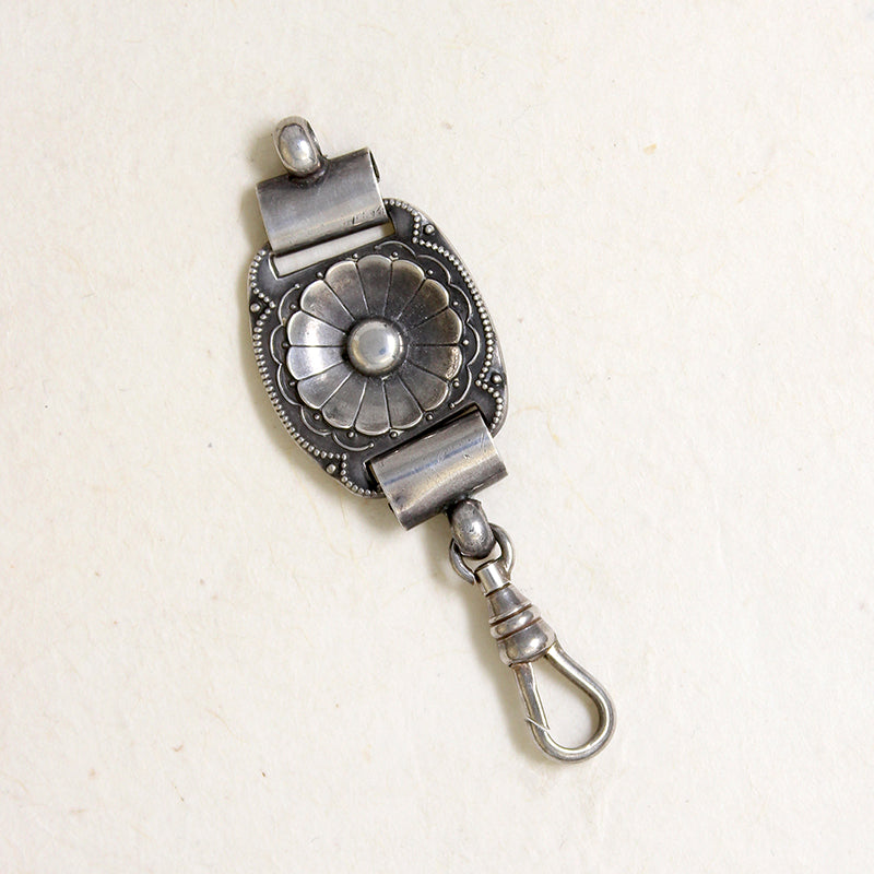 Aesthetic Movement Sterling Silver Flower Chain