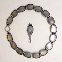 Aesthetic Movement Sterling Silver Flower Chain