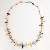 Colorful Zuni Carved Fetish Necklace