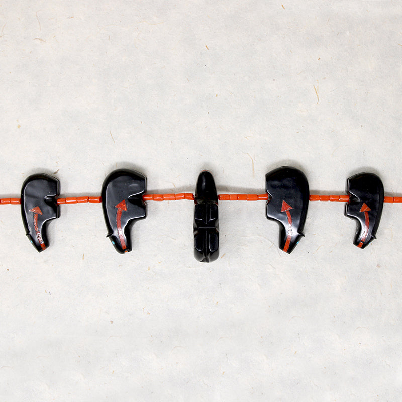 Powerful Zuni Heartline Bear Necklace