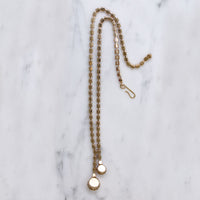 Bright Pink Rhinestone Negligee Necklace