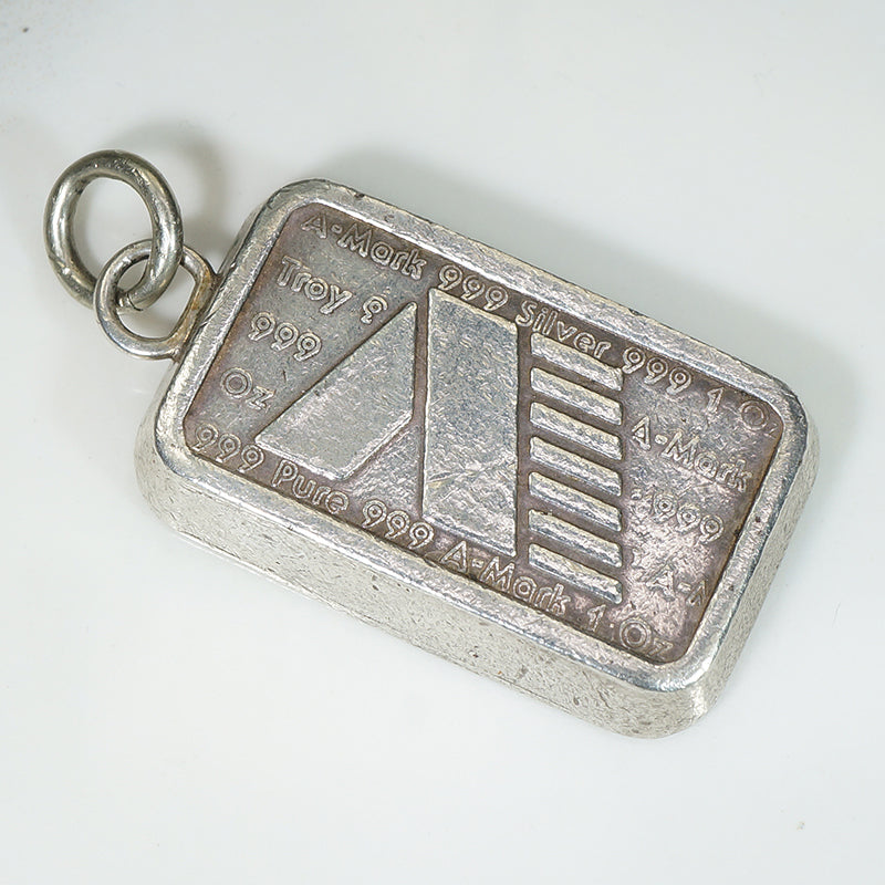 A-Mark One Troy Ounce Pure Silver Ingot Pendant