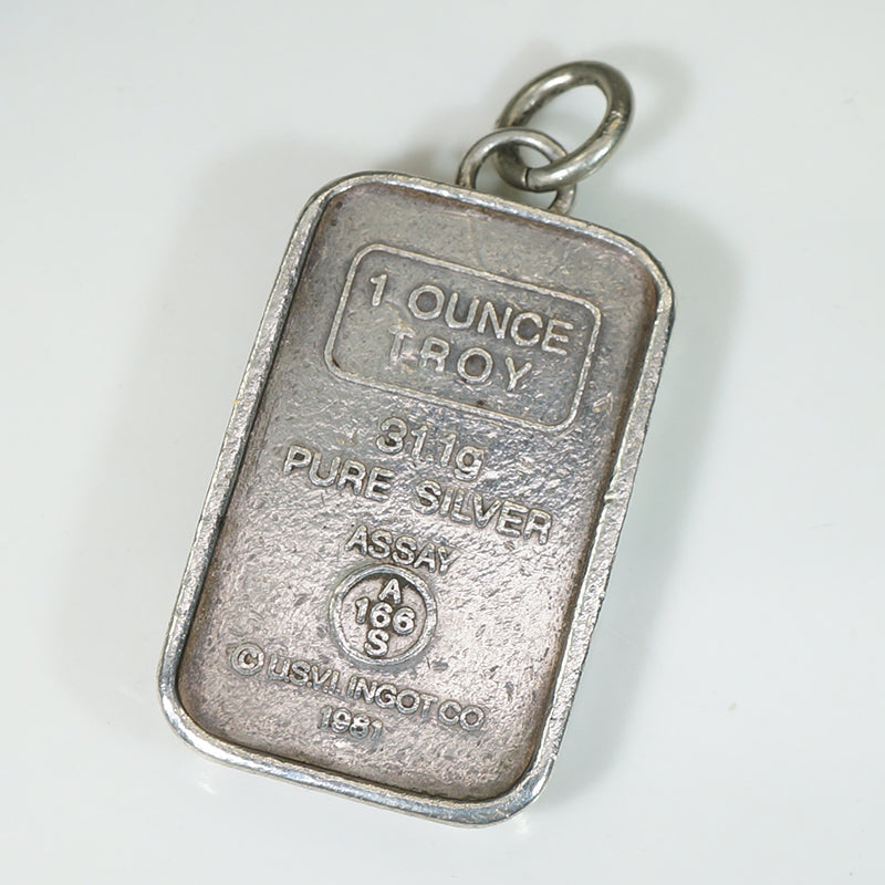 A-Mark One Troy Ounce Pure Silver Ingot Pendant