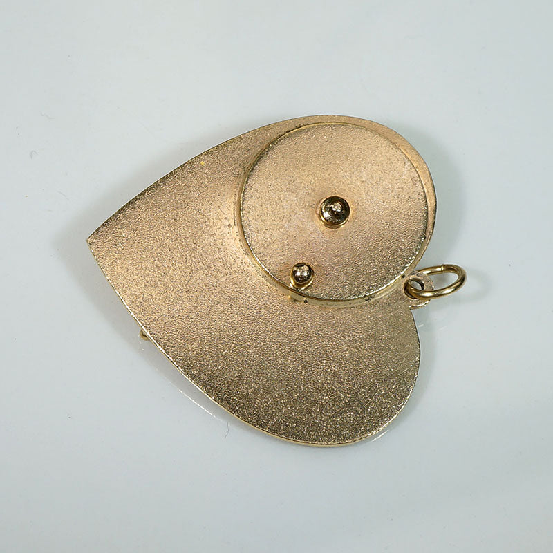 Mid Century Heart-Shaped "Bon Voyage" Charm