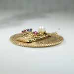 Charming "A Penny For Your Thoughts" Gold Charm