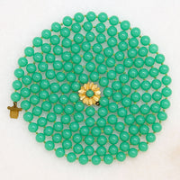 Extra Long Strand Of Gorgeous Green Glass Beads