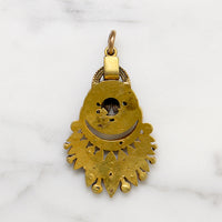 Exquisite Georgian Pearl & Emerald Pendant