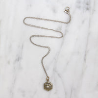 Art Deco Platinum & White Gold Hexagonal Diamond Pendant