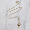 Edwardian Lavalier Necklace with Sapphire & Pearls