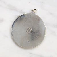 Pre Columbian Motif Engraved Sterling Silver Pendant
