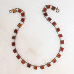 Carnelian & Sterling Art Deco Necklace