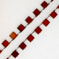 Carnelian & Sterling Art Deco Necklace