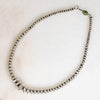Superb Navajo Silver Beads with Turquoise Clasp