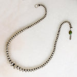 Superb Navajo Silver Beads with Turquoise Clasp