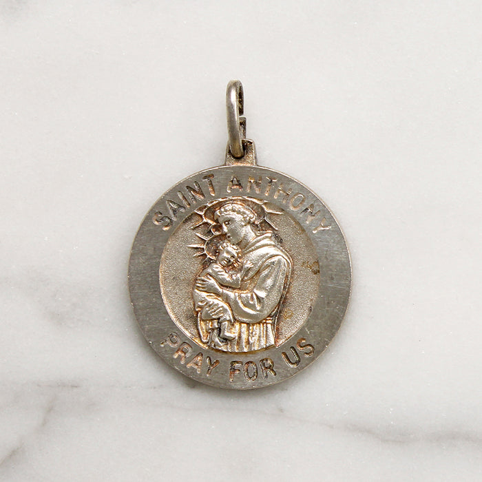 Italian St. Anthony Medal in Sterling Silver