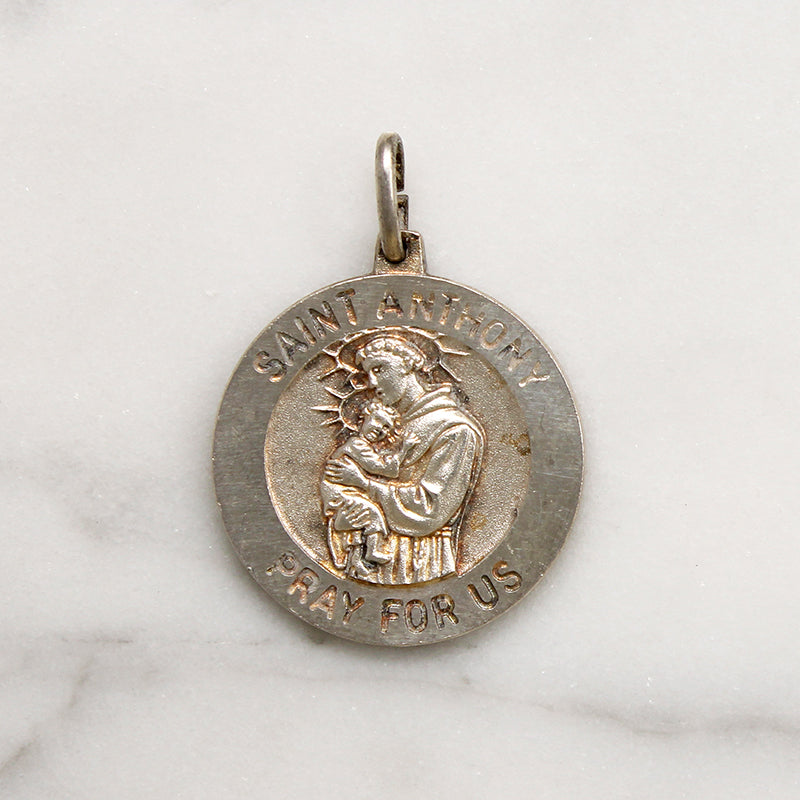Italian St. Anthony Medal in Sterling Silver