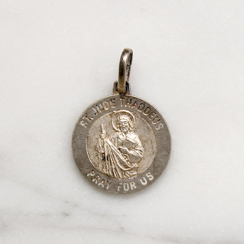 Italian Sterling Silver St. Jude Thaddeus Medal