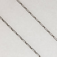 36" Long Sterling Silver Trombone Link Chain