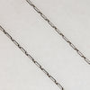 36" Long Sterling Silver Trombone Link Chain