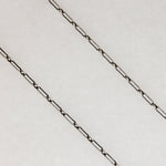 36" Long Sterling Silver Trombone Link Chain