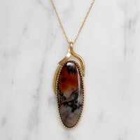 Breathtaking Agate in Gold Pendant by Kay Johnson