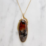 Breathtaking Agate in Gold Pendant by Kay Johnson