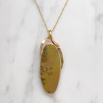 Breathtaking Agate in Gold Pendant by Kay Johnson