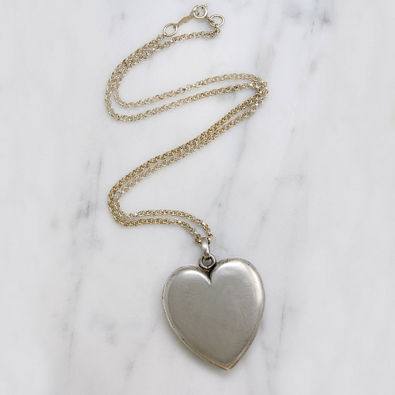 Ideal Deco Era Sterling Silver Heart Locket
