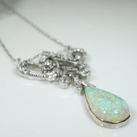 Gorgeous Antique Diamond and Opal Edwardian Necklace