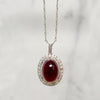 Luscious Garnet & Diamond Edwardian Necklace