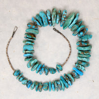 Turquoise Nugget & Heishi Bead Necklace