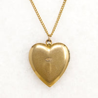 Ornate 1930s Engraved Gold Fill Heart Locket