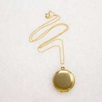 Shiny Round Gold-Tone Locket