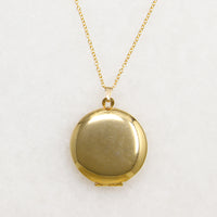 Shiny Round Gold-Tone Locket