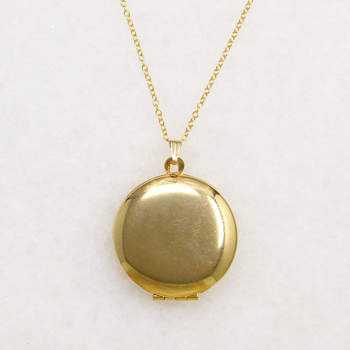 Shiny Round Gold-Tone Locket