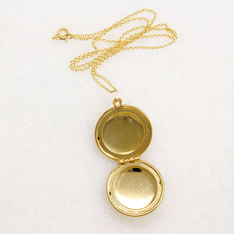 Shiny Round Gold-Tone Locket