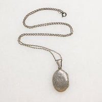 Victorian Revival Sterling Silver Oval Locket