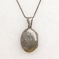 Victorian Revival Sterling Silver Oval Locket