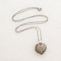 Engraved Sterling Silver Love Token Heart Locket