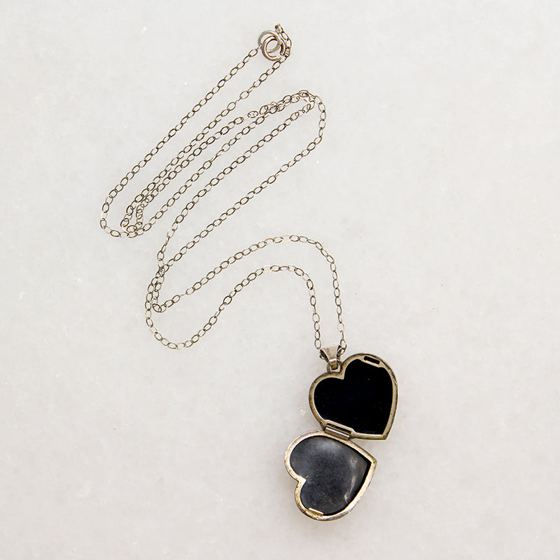 Engraved Sterling Silver Love Token Heart Locket