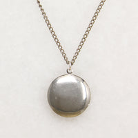 Engraved Round Silver-Tone Locket