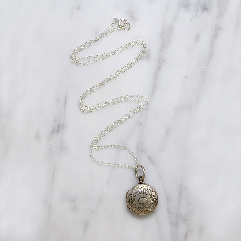 Darling Little Engraved Sterling Locket