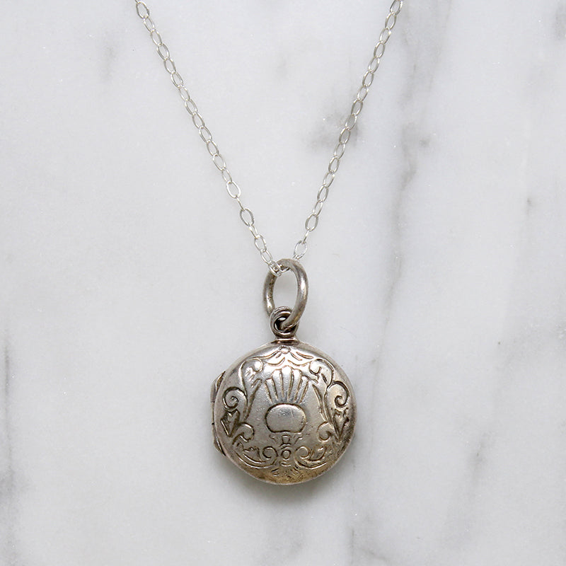 Darling Little Engraved Sterling Locket