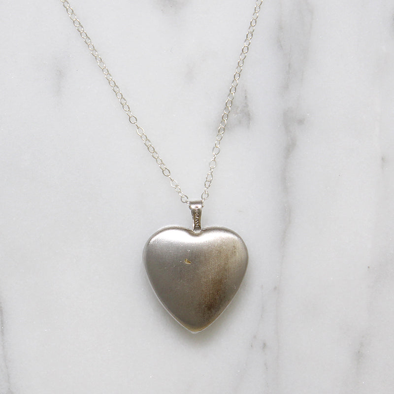 Hearts & Flowers Diamond-Set Sterling Locket